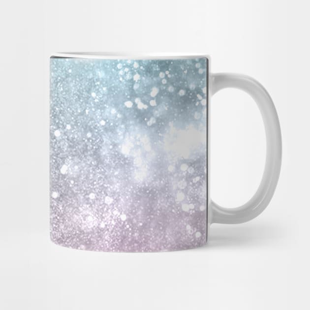 Aqua blue Pink ombre sea galaxy abstract by PLdesign